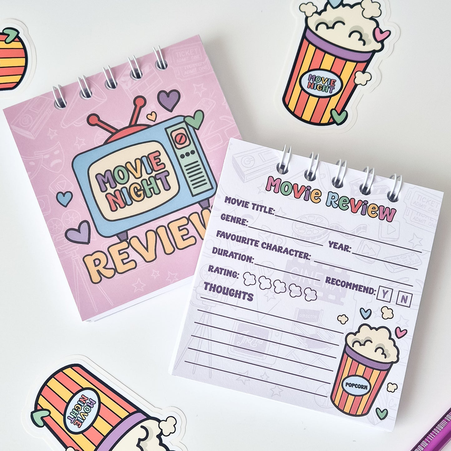 Mini Movie Night Reviews Notebook