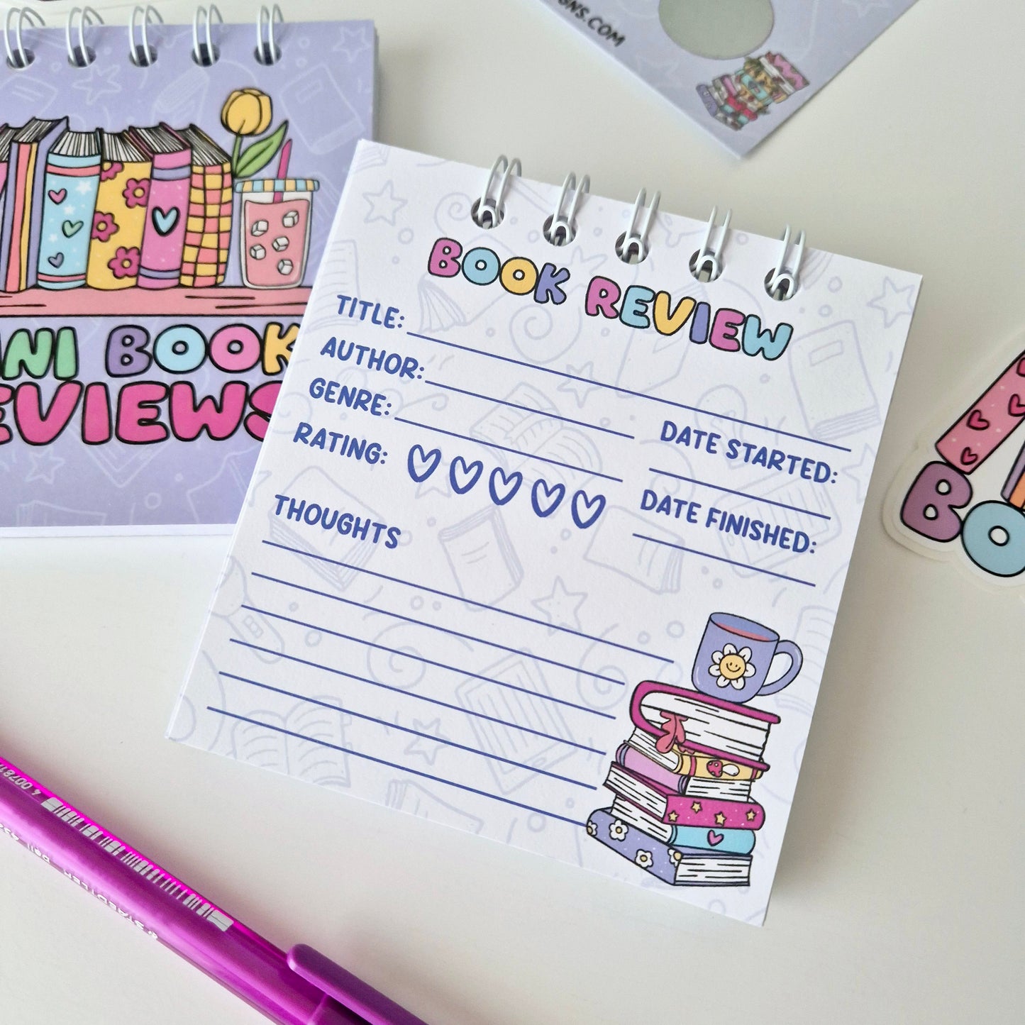Mini Book Review Notebook