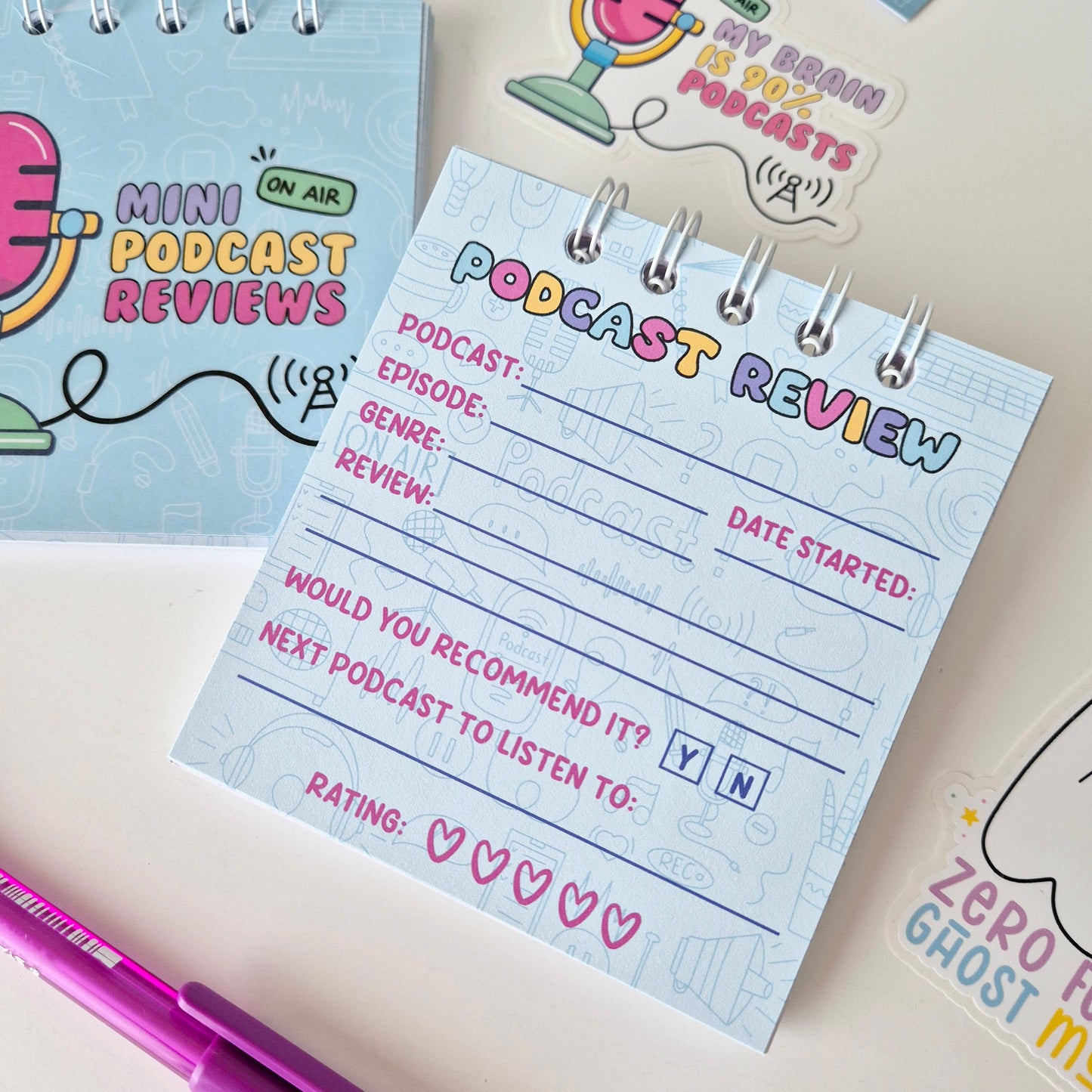 Mini Podcast Reviews Notebook