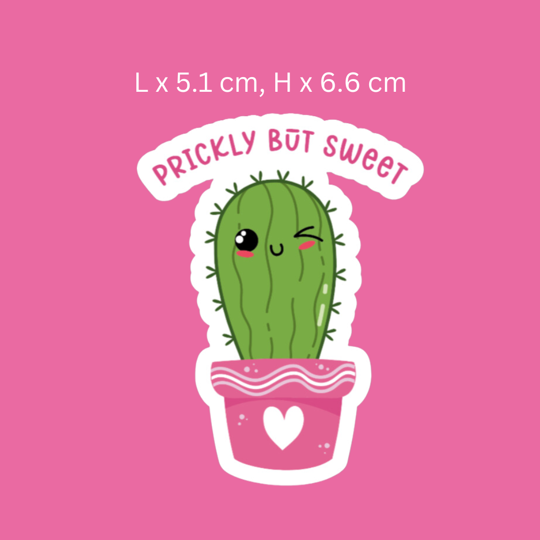 Prickly But Sweet Cactus Sticker