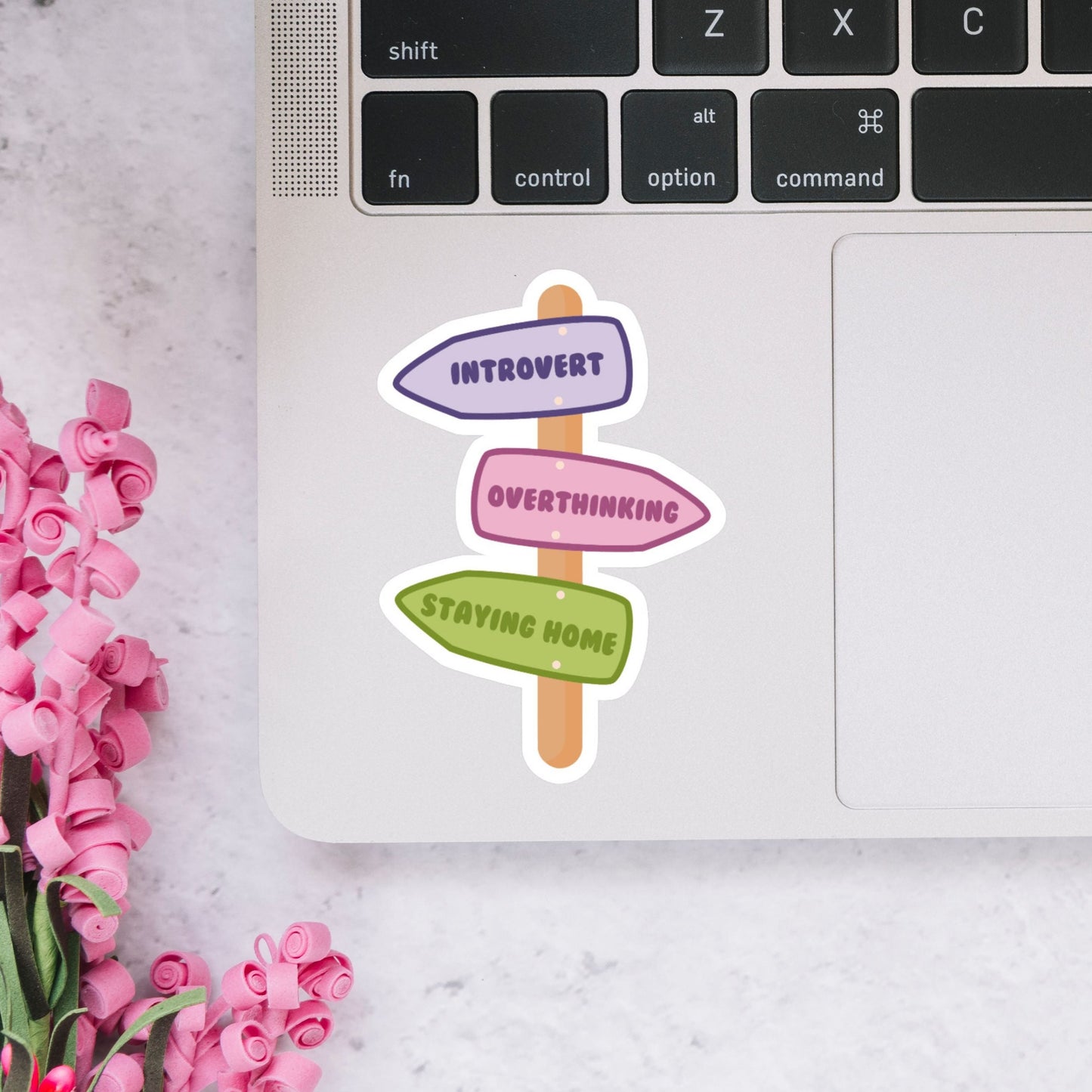 Introvert Sign Post Sticker