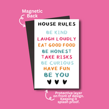 Load image into Gallery viewer, House Rules Fridge Magnet
