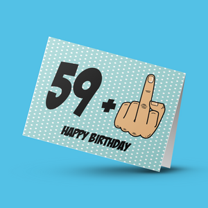 Funny 60th Middle Finger Birthday Card for Him