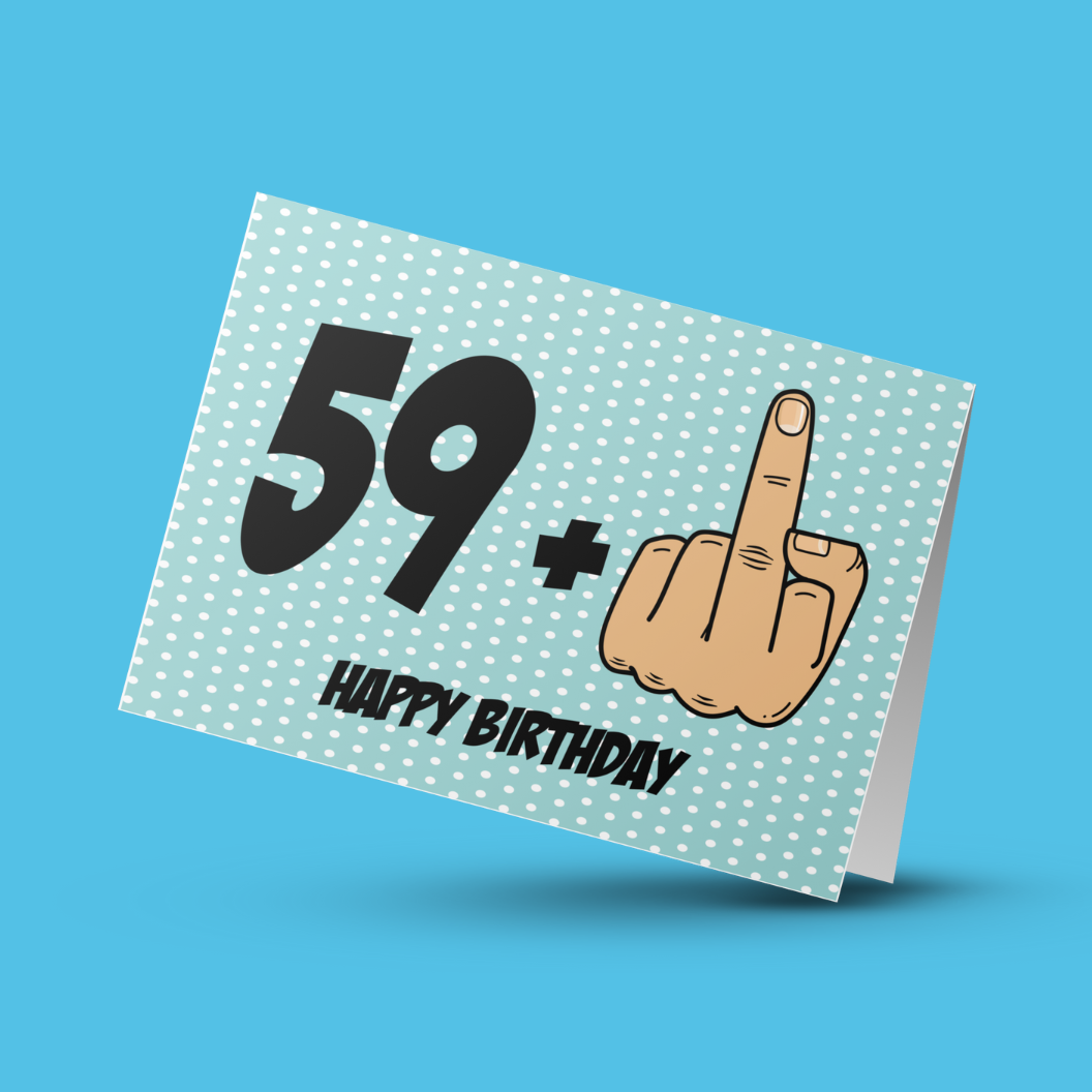 Funny 60th Middle Finger Birthday Card for Him