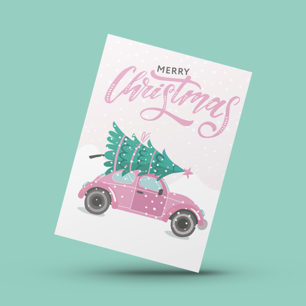 Driving Home For Christmas Cute Card