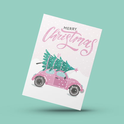 Driving Home For Christmas Cute Card