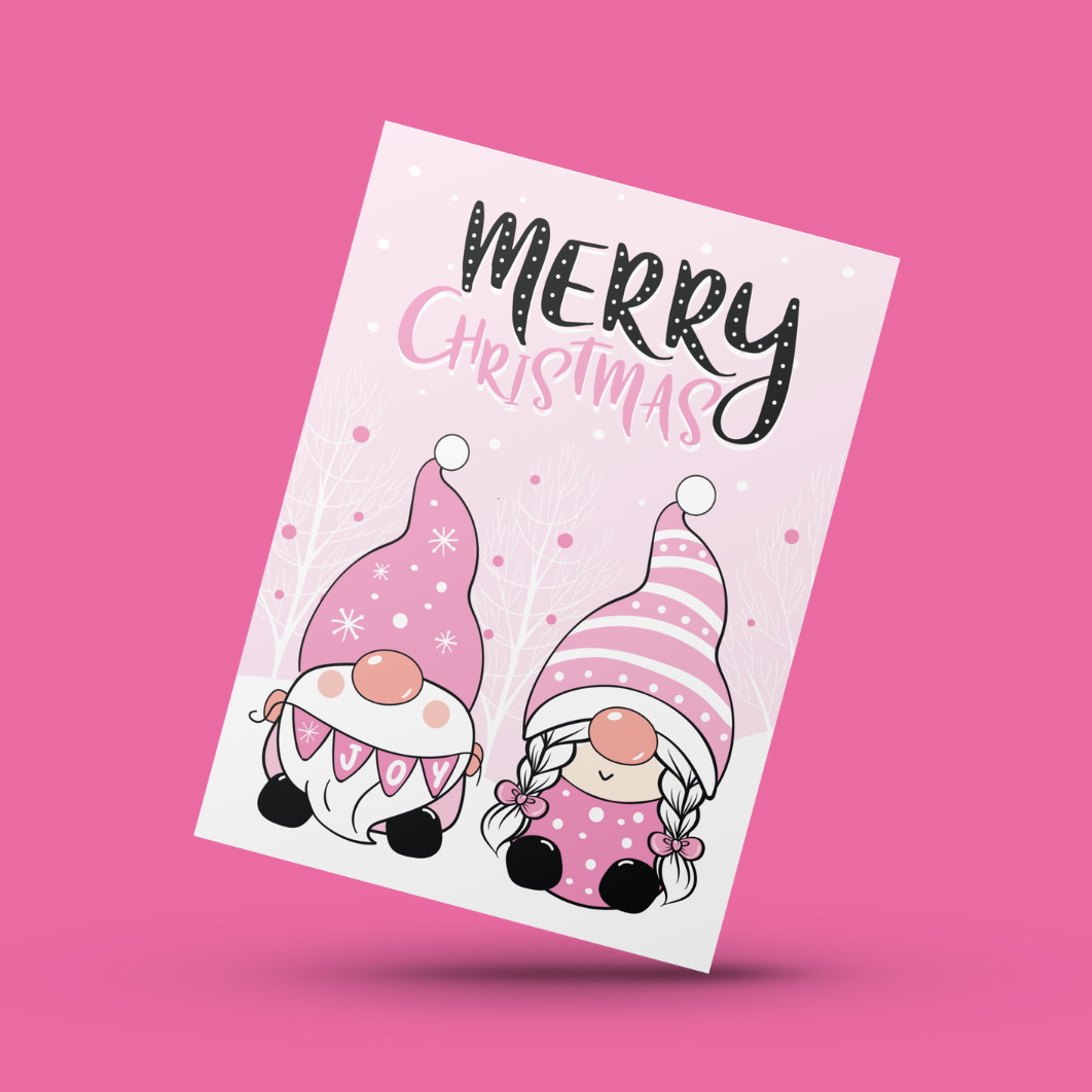 Merry Christmas Gonks/Gnomes Card