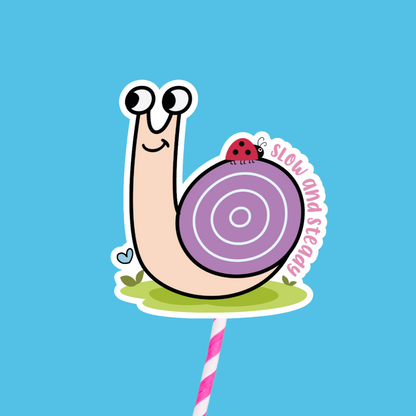 Slow and Steady Cute Snail Sticker