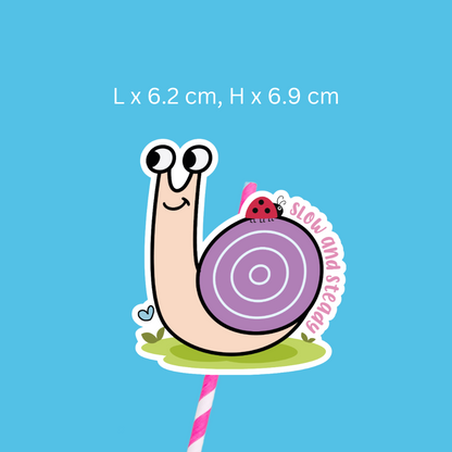 Slow and Steady Cute Snail Sticker
