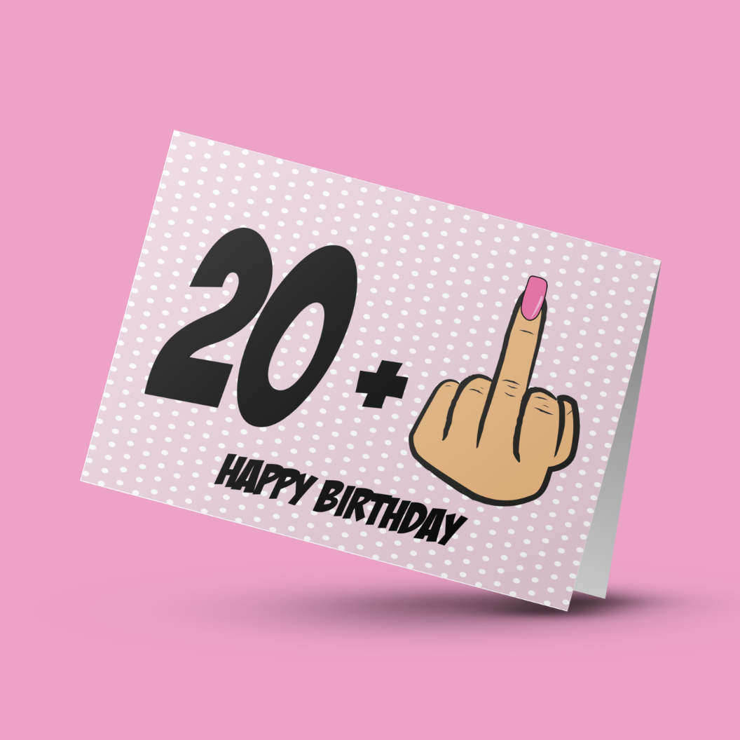 21st Middle Finger Birthday Card for Her