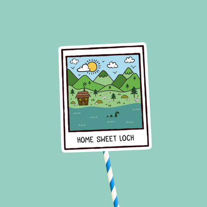Home Sweet Loch Doodle Sticker