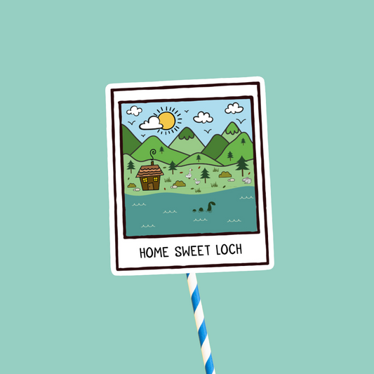 Home Sweet Loch Doodle Sticker