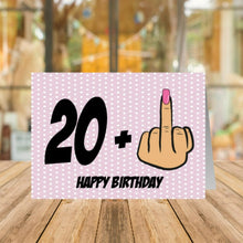 Load image into Gallery viewer, 21st Middle Finger Birthday Card for Her
