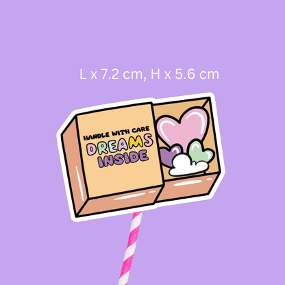 Handle With Care. Dreams Inside Sticker