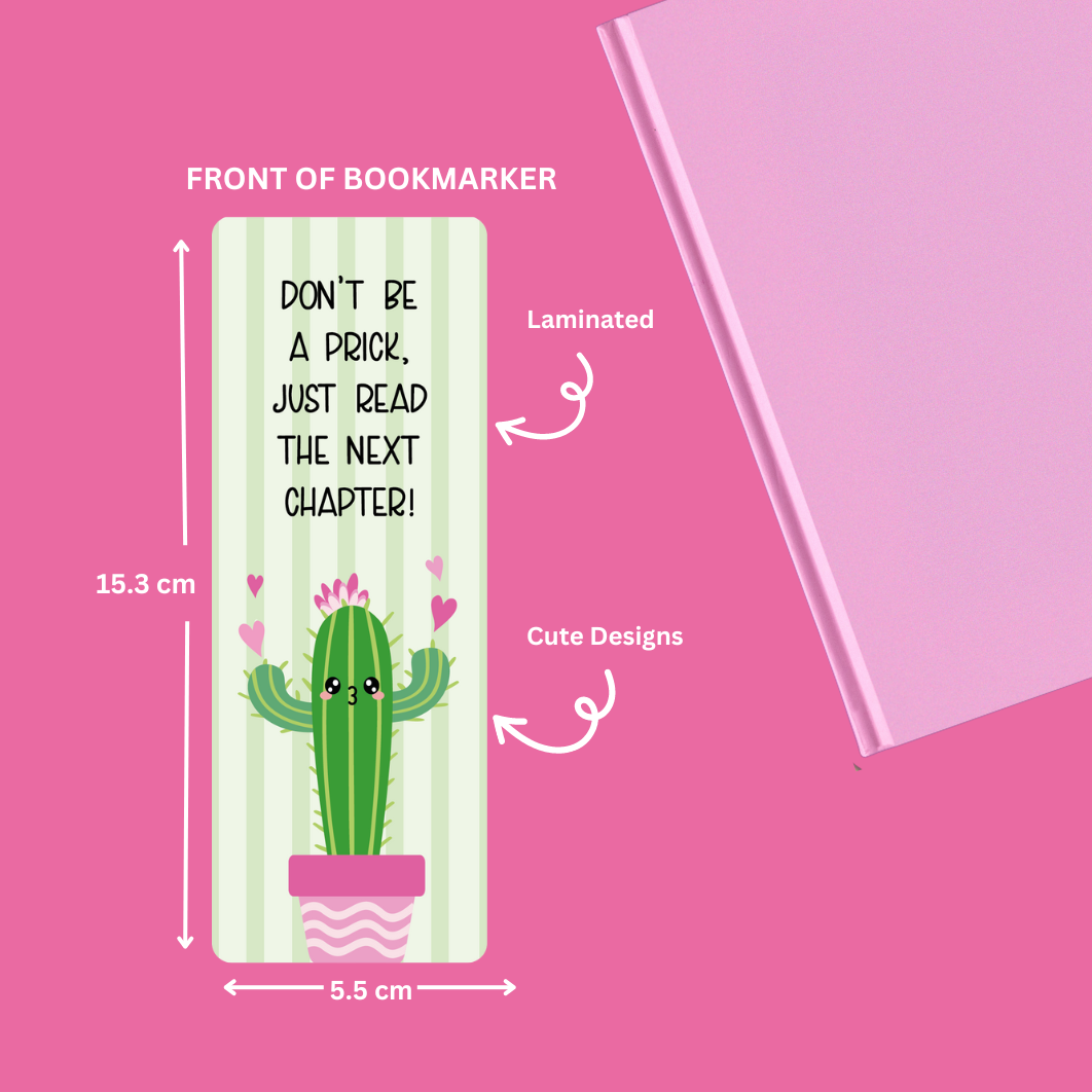 Don't Be A Prick Bookmarker