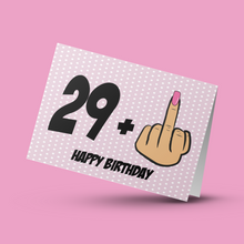 Load image into Gallery viewer, Funny 30th Middle Finger Birthday Card for Her
