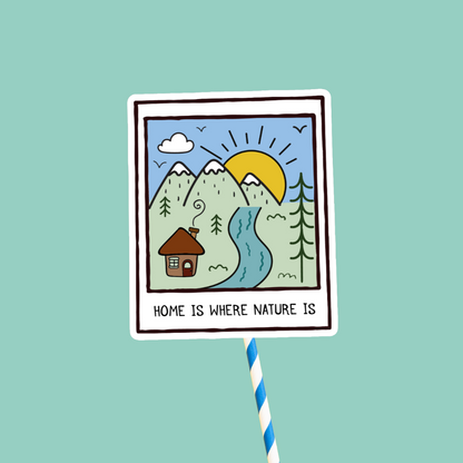 Home Is Where Nature Is Doodle Sticker