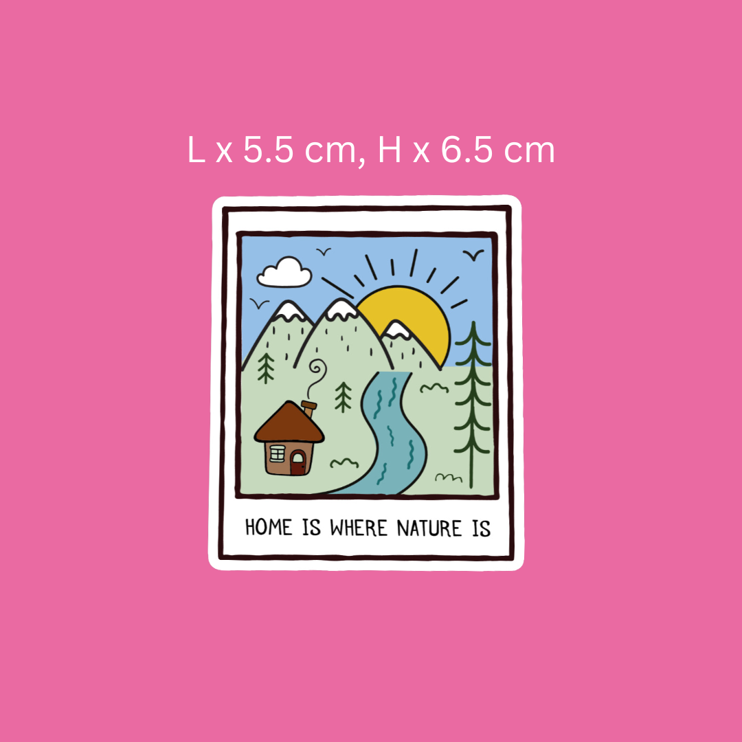Home Is Where Nature Is Doodle Sticker