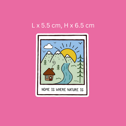 Home Is Where Nature Is Doodle Sticker
