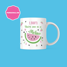 Load image into Gallery viewer, You&#39;re One in a Melon (Personalised) Mug
