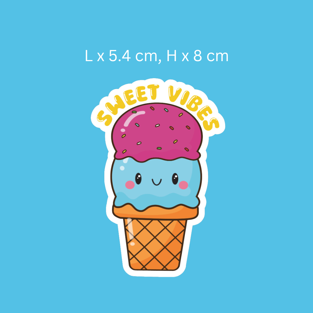 Sweet Vibes Ice Cream Sticker