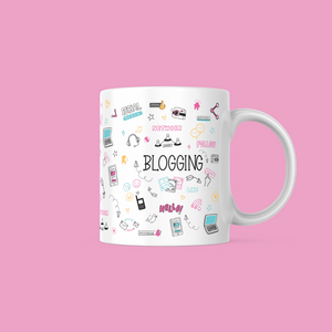 Blogging Essentials Doodle Mug