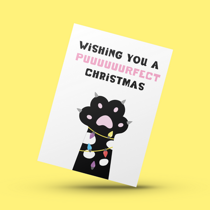 Wishing You a Puuuuuurfect Christmas Cat Card