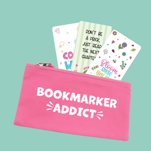Load image into Gallery viewer, Bookmarker Addict Zip Pouch

