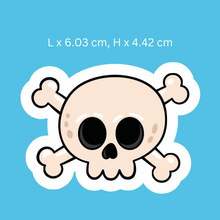 Load image into Gallery viewer, Cute Skull &amp; Bones Sticker,
