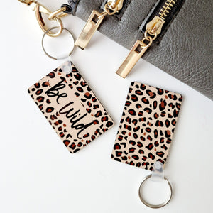 Be Wild Leopard Print Keychain