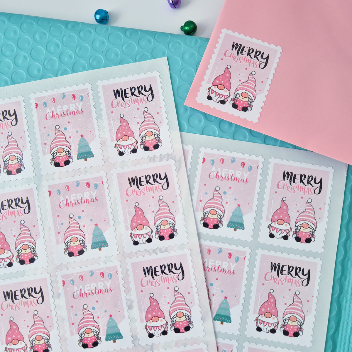 Christmas Gonks Stamp Sticker Sheets