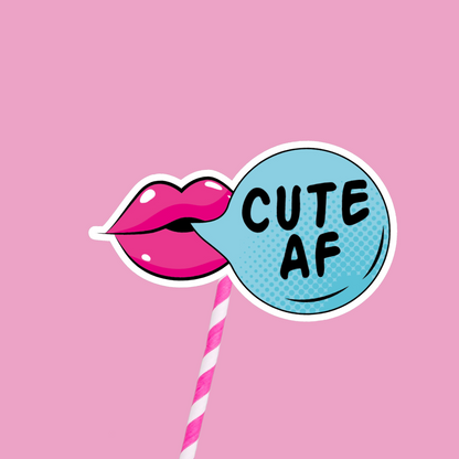 CUTE AF Pop Art Sticker