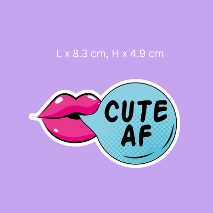 CUTE AF Pop Art Sticker