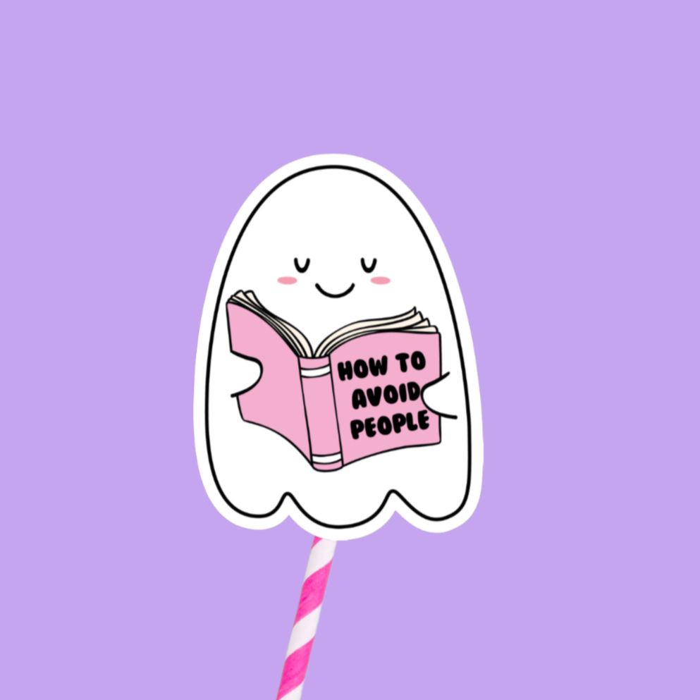 How To Avoid People Ghost Sticker