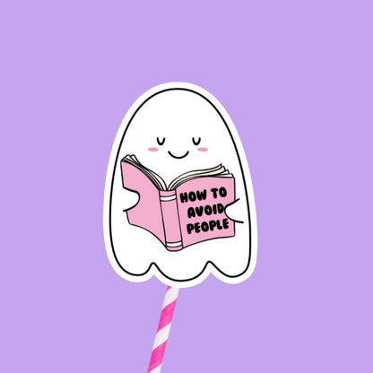 How To Avoid People Ghost Sticker