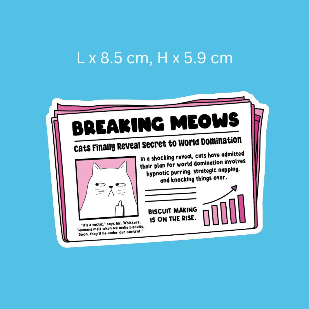 Breaking Meows Cat Sticker