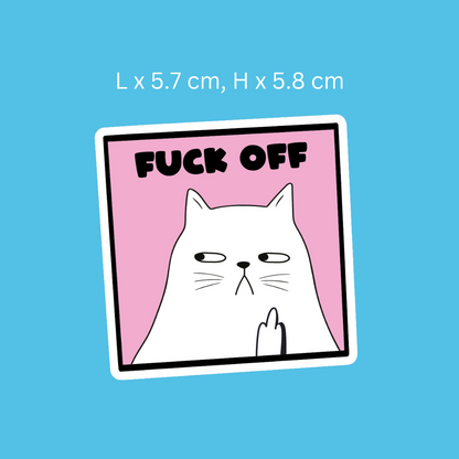 Fuck Off, Cat Sticker