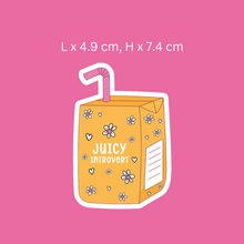 Load image into Gallery viewer, Juicy Introvert Carton Sticker
