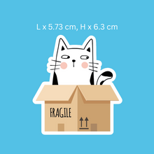 Load image into Gallery viewer, Cat In A Box Sticker
