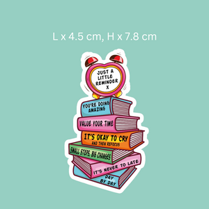 Books of Self Care Reminders Sticker
