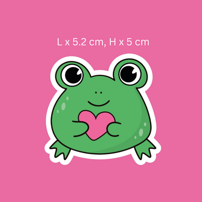 Cute Frog Heart Sticker