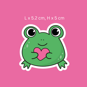 Cute Frog Heart Sticker