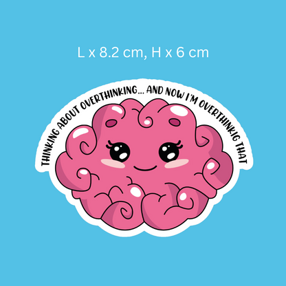 Overthinking Brain Sticker