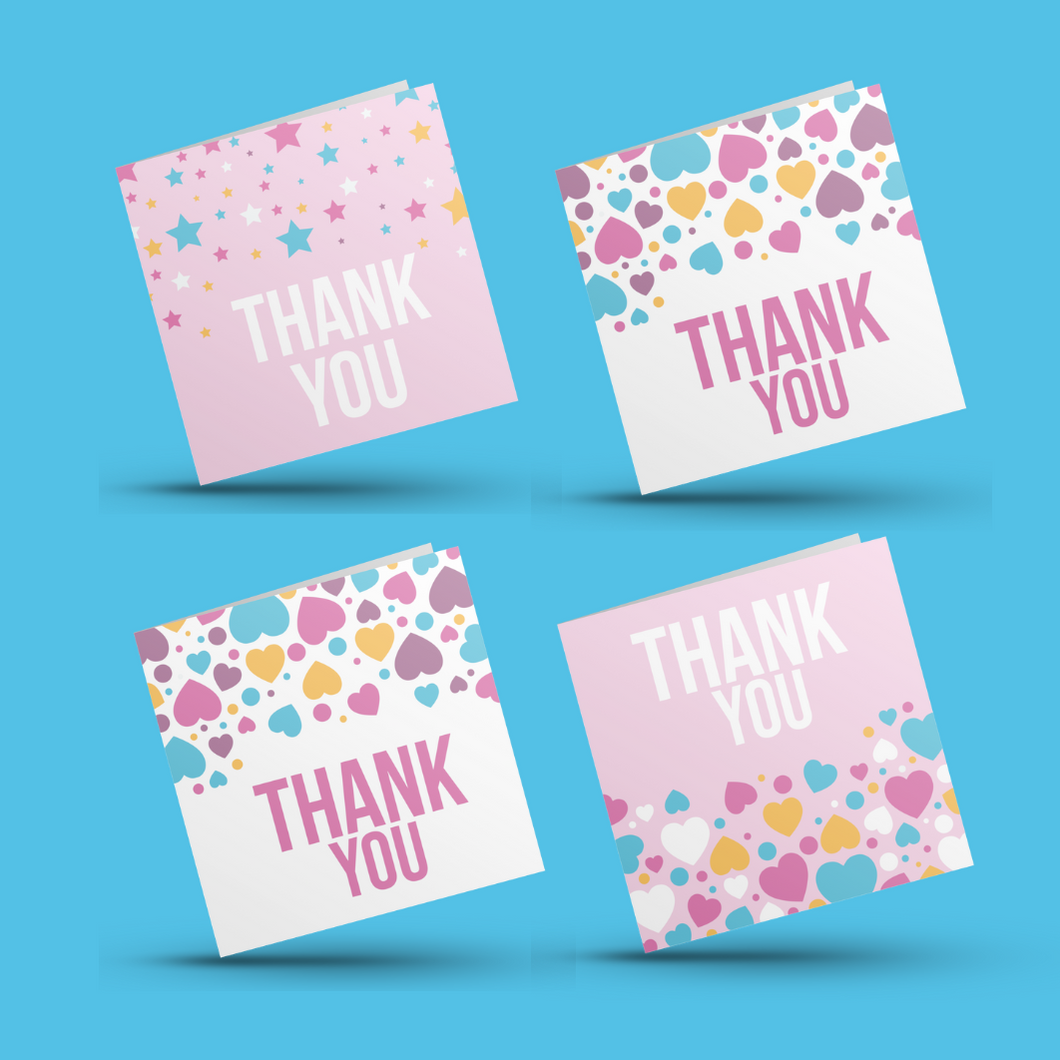 Pack of 4 Thank You Cards