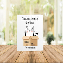 Load image into Gallery viewer, New Home Cat in the box / New Home Card
