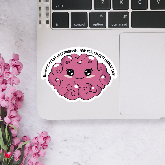 Overthinking Brain Sticker