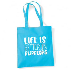 Life is Better in Flipflops Shoulder Tote Bag
