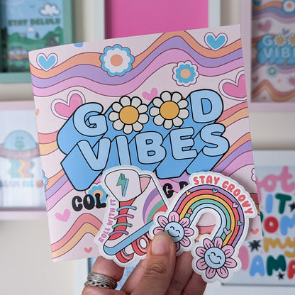 PRE-ORDER Good Vibes Colouring Book + 2 Stickers