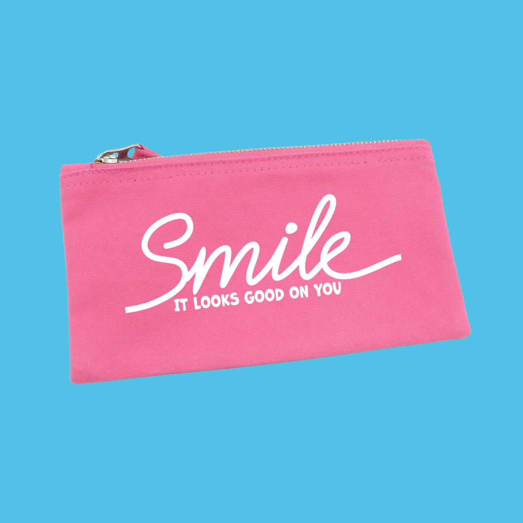Smile It Looks Good On You Zip Pouch