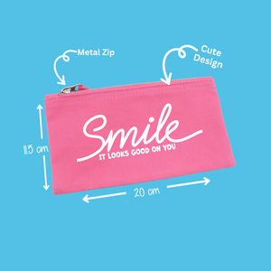 Smile It Looks Good On You Zip Pouch
